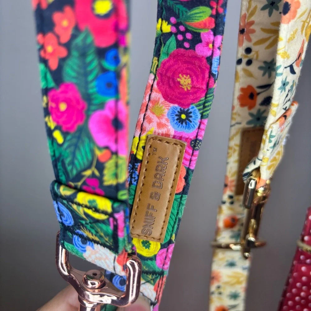 Sniff‎ & Bark Floral and Polka Dot Dog Leashes Bundle of 3- 59in Long x 1in wide